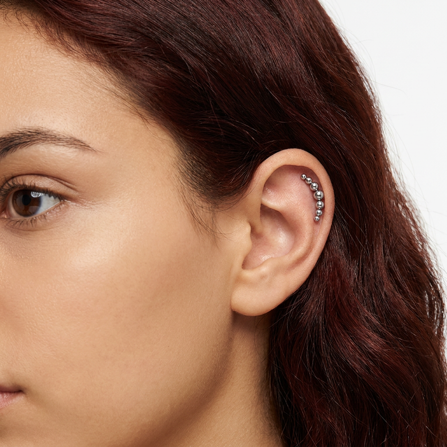 Piercing con palline in Acciaio Chirurgico 316L - Piercing per lobo, helix, forward helix, conch, flat, tragus