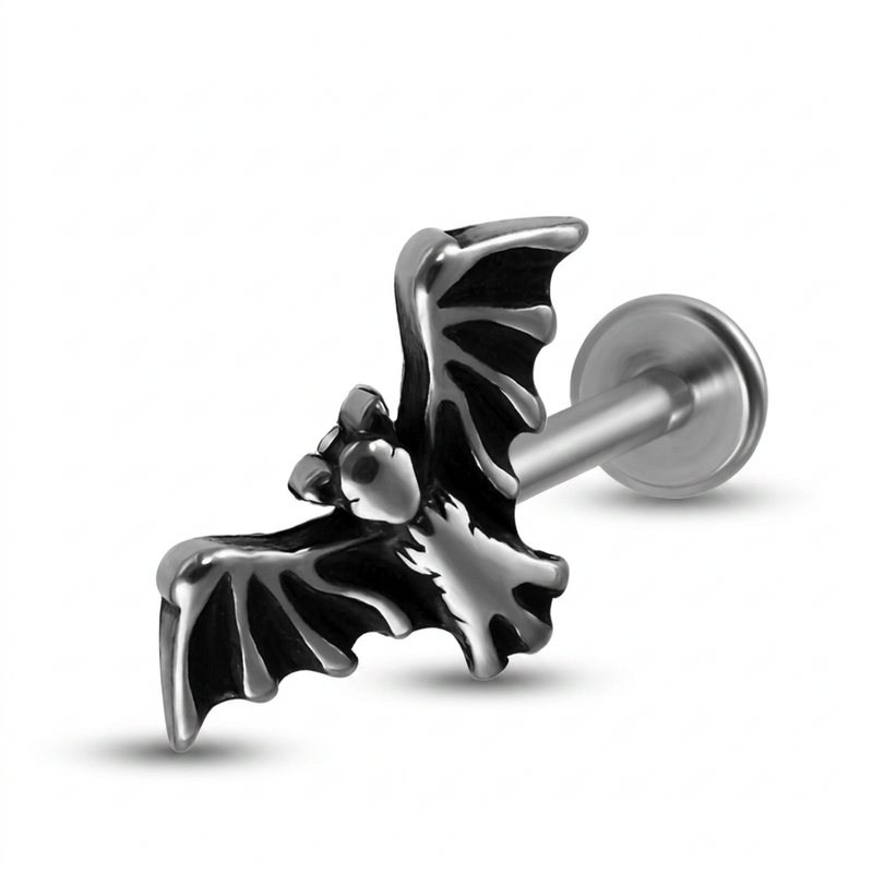 Piercing con pipistrello in Acciaio Chirurgico 316L - Piercing per lobo, helix, forward helix, conch, flat, tragus