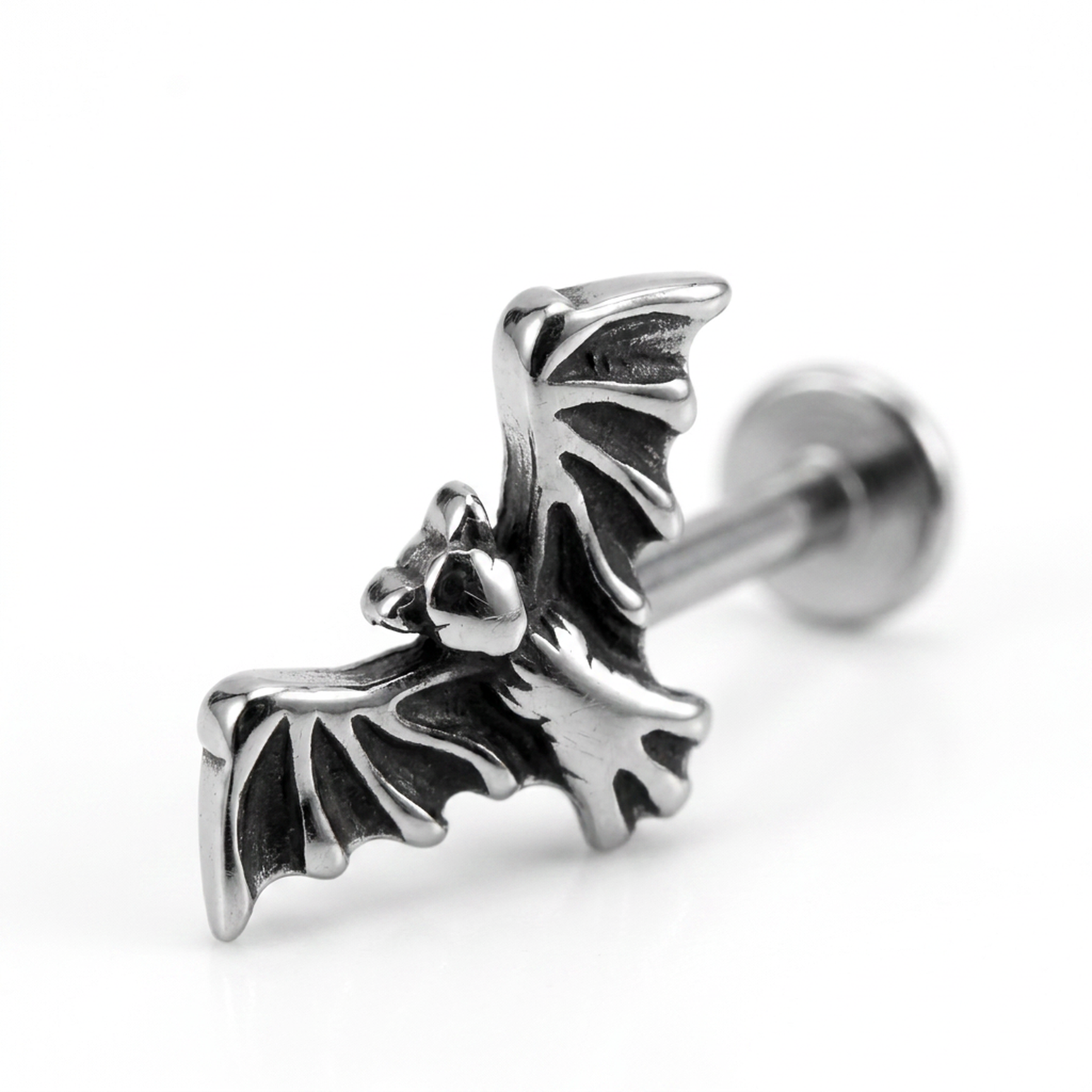 Piercing con pipistrello in Acciaio Chirurgico 316L - Piercing per lobo, helix, forward helix, conch, flat, tragus