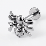 Piercing con ragno in Acciaio Chirurgico 316L - Piercing per lobo, helix, forward helix, conch, flat, tragus