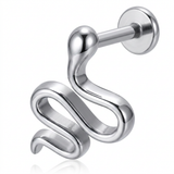 Piercing con serpente in Acciaio Chirurgico 316L - Piercing per lobo, helix, forward helix, conch, flat, tragus
