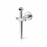 Piercing con spada in Acciaio Chirurgico 316L - Piercing per lobo, helix, forward helix, conch, flat, tragus