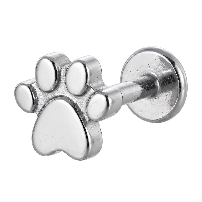Piercing con zampetta in Acciaio Chirurgico 316L - Piercing per lobo, helix, forward helix, conch, flat, tragus