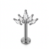 Piercing con cinque zirconi in Acciaio Chirurgico 316L - Piercing per vertical helix