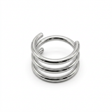 Piercing cerchietto con fascia in acciaio chirurgico 316L - Piercing per naso