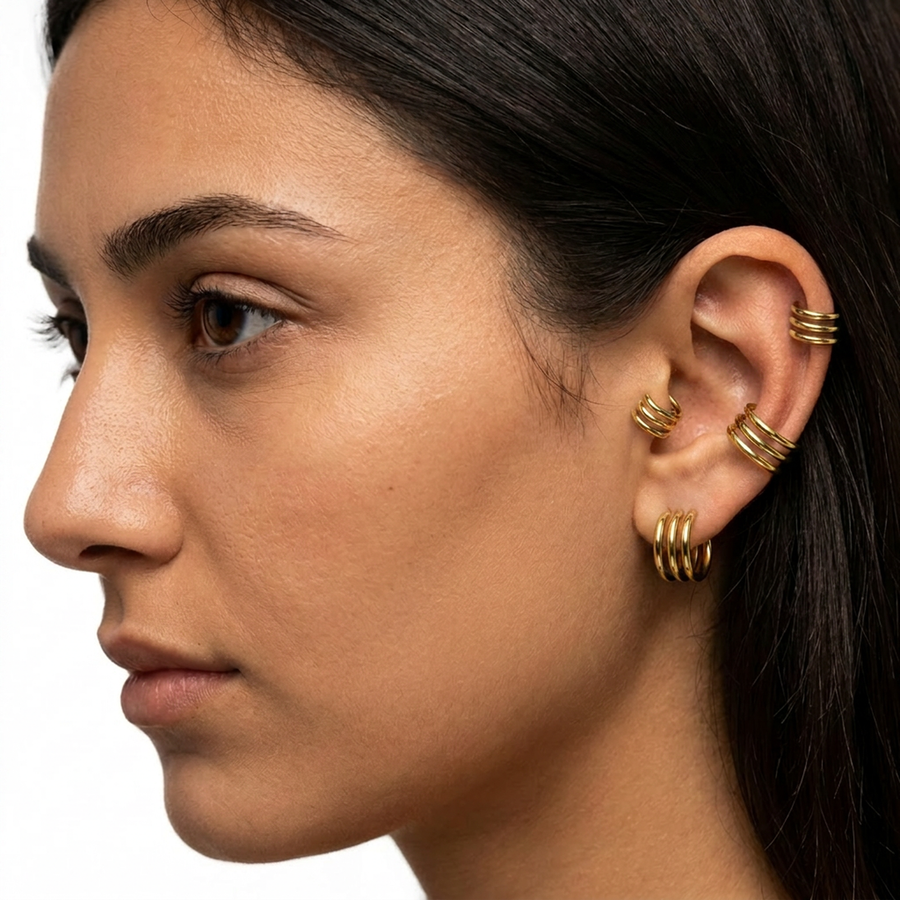 Piercing cerchietto con fascia in acciaio chirurgico 316L - Piercing per naso