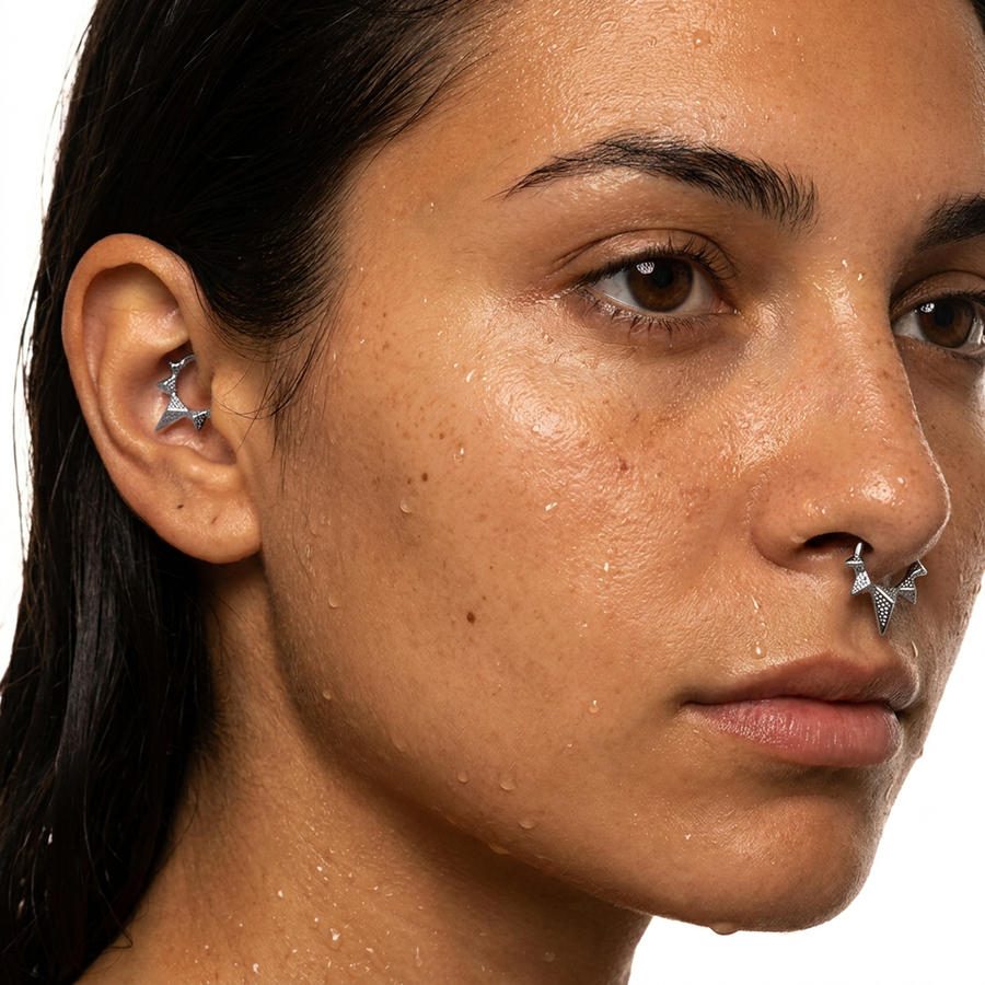 Piercing con punte in Acciaio Chirurgico 316L - Piercing per lobo, helix, daith, septum