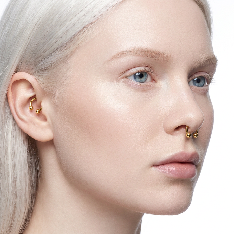 Piercing in Acciaio Chirurgico 316L - Piercing per lobo, helix, daith, septum, rook, eyebrow