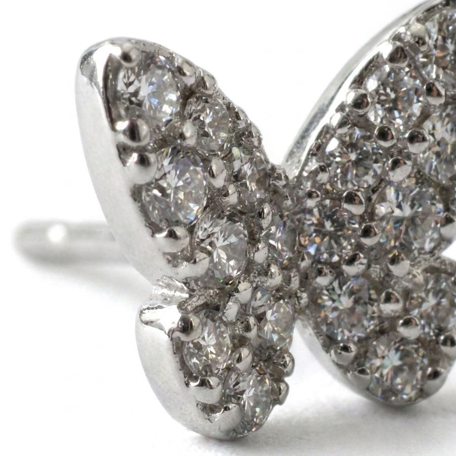 Orecchino a forma di farfalla in Argento 925 - Orecchino per lobo