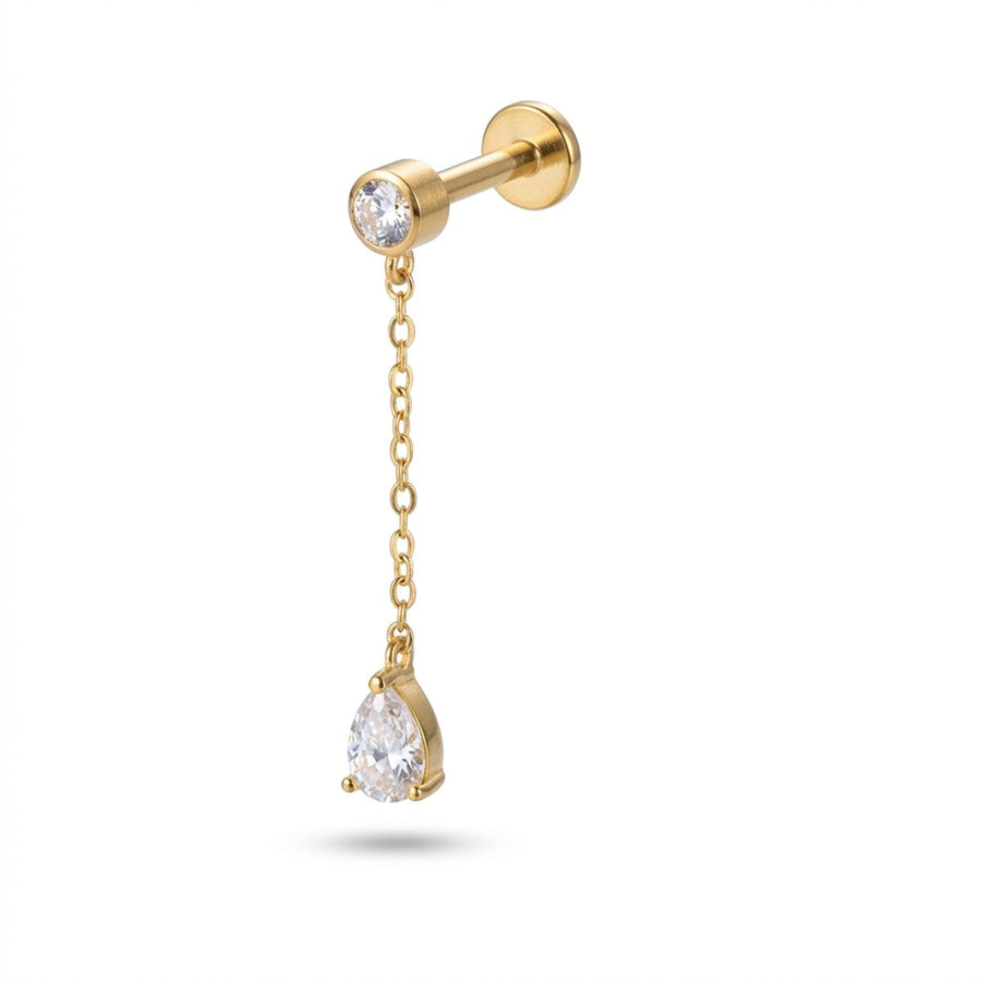 Piercing con zirconi in Titanio G23- Piercing per Lobo, helix, forward helix, flat, tragus