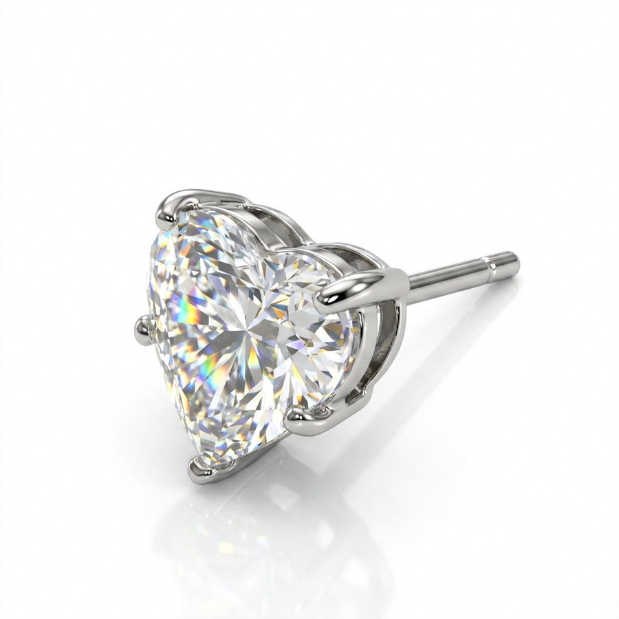 Orecchino a forma di cuore in Argento 925 - Orecchino per lobo