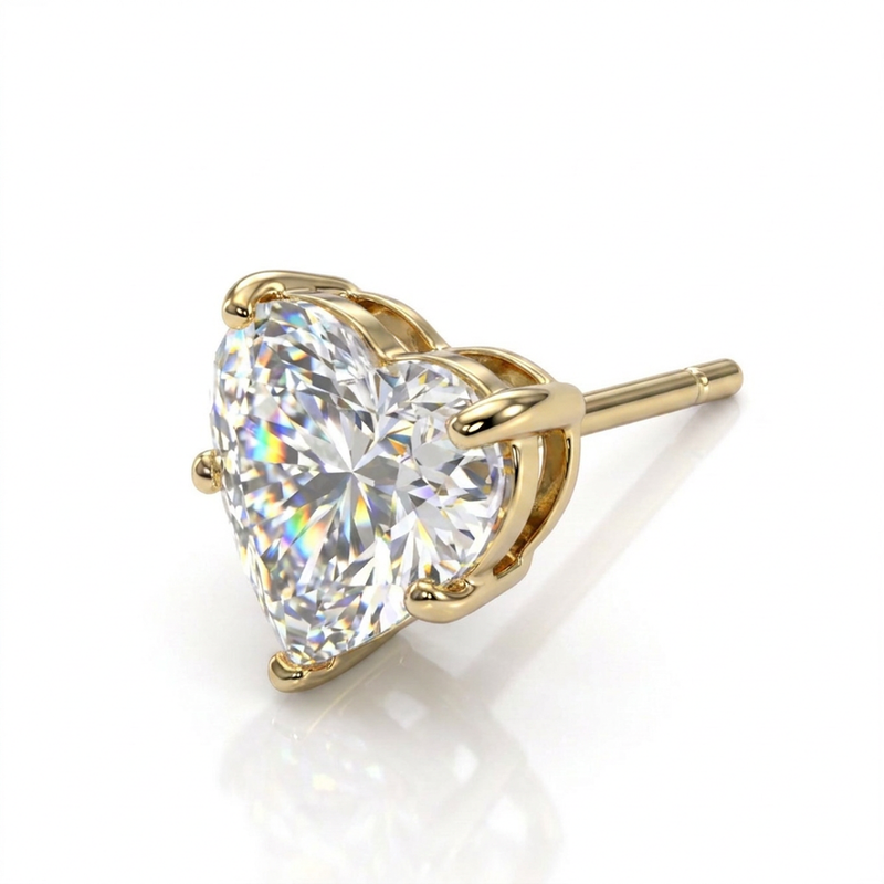 Orecchino a forma di cuore in Argento 925 - Orecchino per lobo
