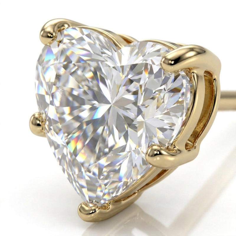 Orecchino a forma di cuore in Argento 925 - Orecchino per lobo