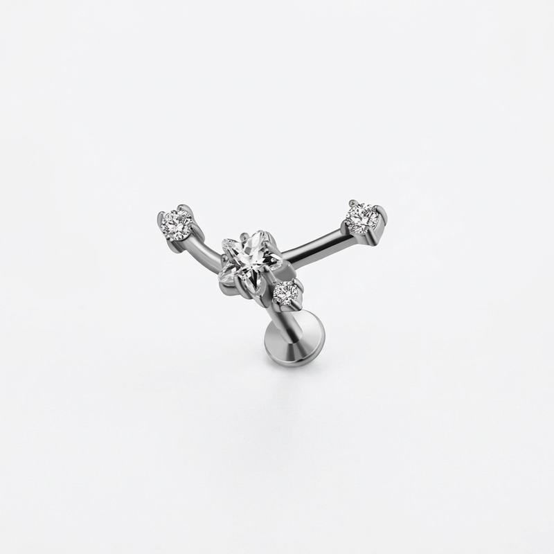 Piercing con costellazione in Acciaio Chirurgico 316L - Piercing per lobo, helix, conch, flat