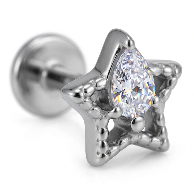 Barretta in Acciaio Chirurgico 316L - Piercing per lobo, helix, conch, tragus