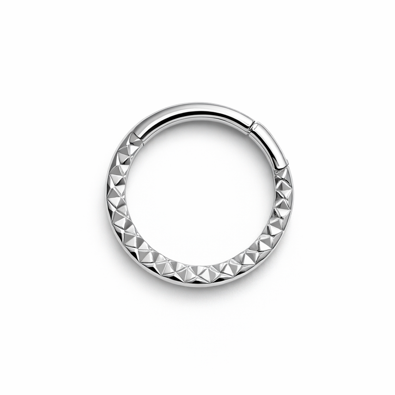 Cerchietto con lavorazione in Acciaio Chirurgico 316L - Piercing per lobo, helix, forward helix, conch, tragus