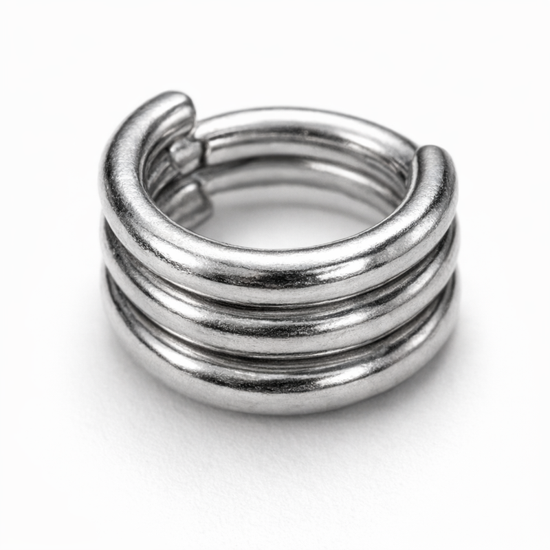Cerchietto con tre fasce in Acciaio Chirurgico 316L - Piercing per Lobo, helix, forward helix, conch, tragus