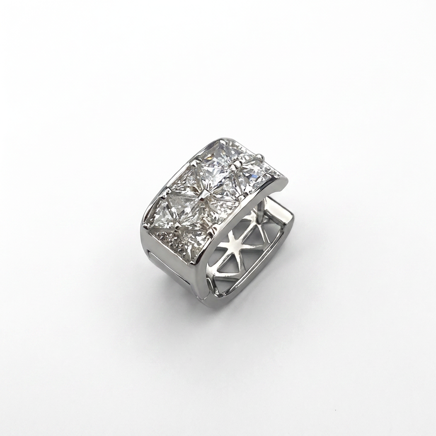 Cerchietto con zirconi in Argento 925 - Orecchino per lobo