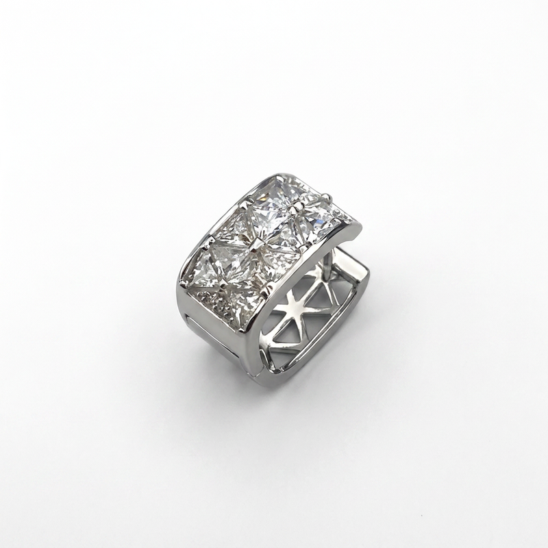 Cerchietto con zirconi in Argento 925 - Orecchino per lobo