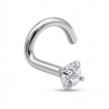 Brillantino rotondo a spirale in Titanio F136 - Piercing per nostril