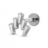 Piercing con zirconi in Titanio F136- Piercing per Lobo, helix, forward helix, conch, flat, tragus