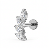 Piercing con zirconi in Titanio F136- Piercing per Lobo, helix, forward helix, conch, flat, tragus