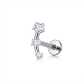 Piercing con zirconi in Titanio F136- Piercing per Lobo, helix, forward helix, conch, flat, tragus