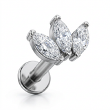 Piercing con zirconi in Titanio F136- Piercing per Lobo, helix, forward helix, conch, flat, tragus