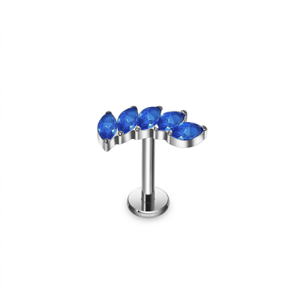 Piercing con zirconi in Titanio F136- Piercing per Lobo, helix, forward helix, conch, flat, tragus