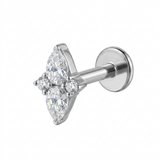 Piercing con zirconi in Titanio F136- Piercing per Lobo, helix, forward helix, conch, flat, tragus