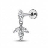 Piercing con zirconi in Titanio F136- Piercing per Lobo, helix, forward helix, conch, flat, tragus