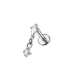 Piercing con zirconi in Titanio F136- Piercing per Lobo, helix, forward helix, conch, flat, tragus
