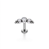 Piercing con zirconi in Titanio F136- Piercing per Lobo, helix, forward helix, conch, flat, tragus