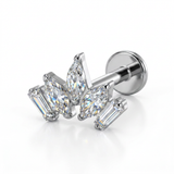 Piercing con zirconi in Titanio F136- Piercing per Lobo, helix, forward helix, conch, flat, tragus