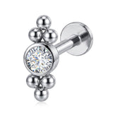 Piercing con zirconi in Titanio F136- Piercing per Lobo, helix, forward helix, conch, flat, tragus