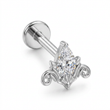 Piercing con zirconi in Titanio F136- Piercing per Lobo, helix, forward helix, conch, flat, tragus