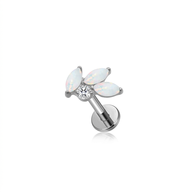 Piercing con zirconi in Titanio F136- Piercing per Lobo, helix, forward helix, conch, flat, tragus