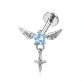 Piercing con zirconi in Titanio F136- Piercing per Lobo, helix, forward helix, conch, flat, tragus