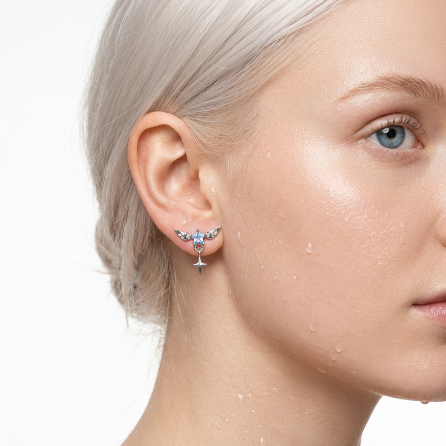 Piercing con zirconi in Titanio F136- Piercing per Lobo, helix, forward helix, conch, flat, tragus