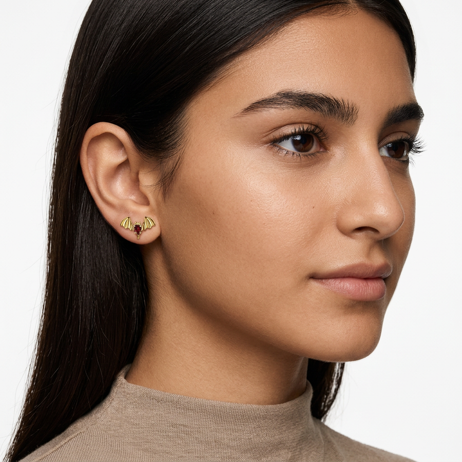 Piercing con pipistrello in Titanio G23- Piercing per Lobo, helix, forward helix, conch, flat, tragus