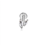 Piercing con zirconi in Titanio F136- Piercing per Lobo, helix, forward helix, conch, flat, tragus