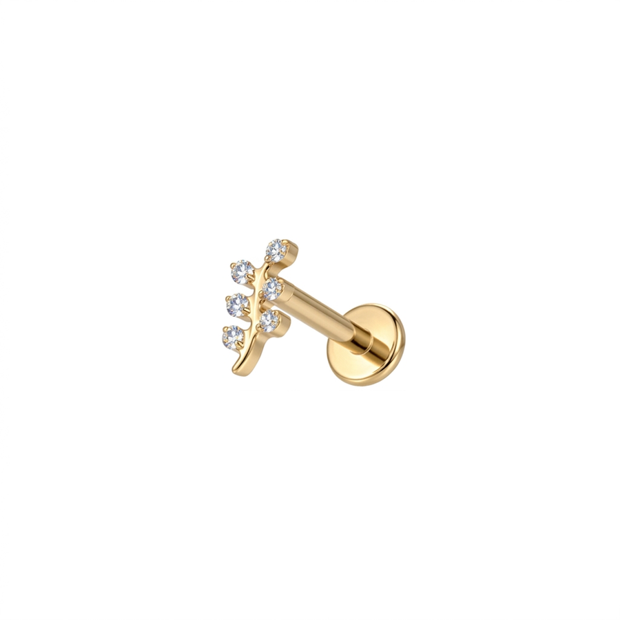 Piercing con zirconi in Titanio F136- Piercing per Lobo, helix, forward helix, conch, flat, tragus