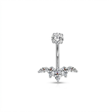 Piercing con zirconi in Titanio F136- Piercing per ombelico