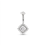 Piercing con zirconi in Titanio F136- Piercing per obelico