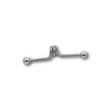 Barbell Industrial in Acciaio Chirurgico 316L con Doppia Spirale Centrale e Palline