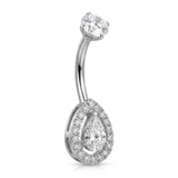 Piercing con zirconi in Titanio G23 - Piercing per ombelico