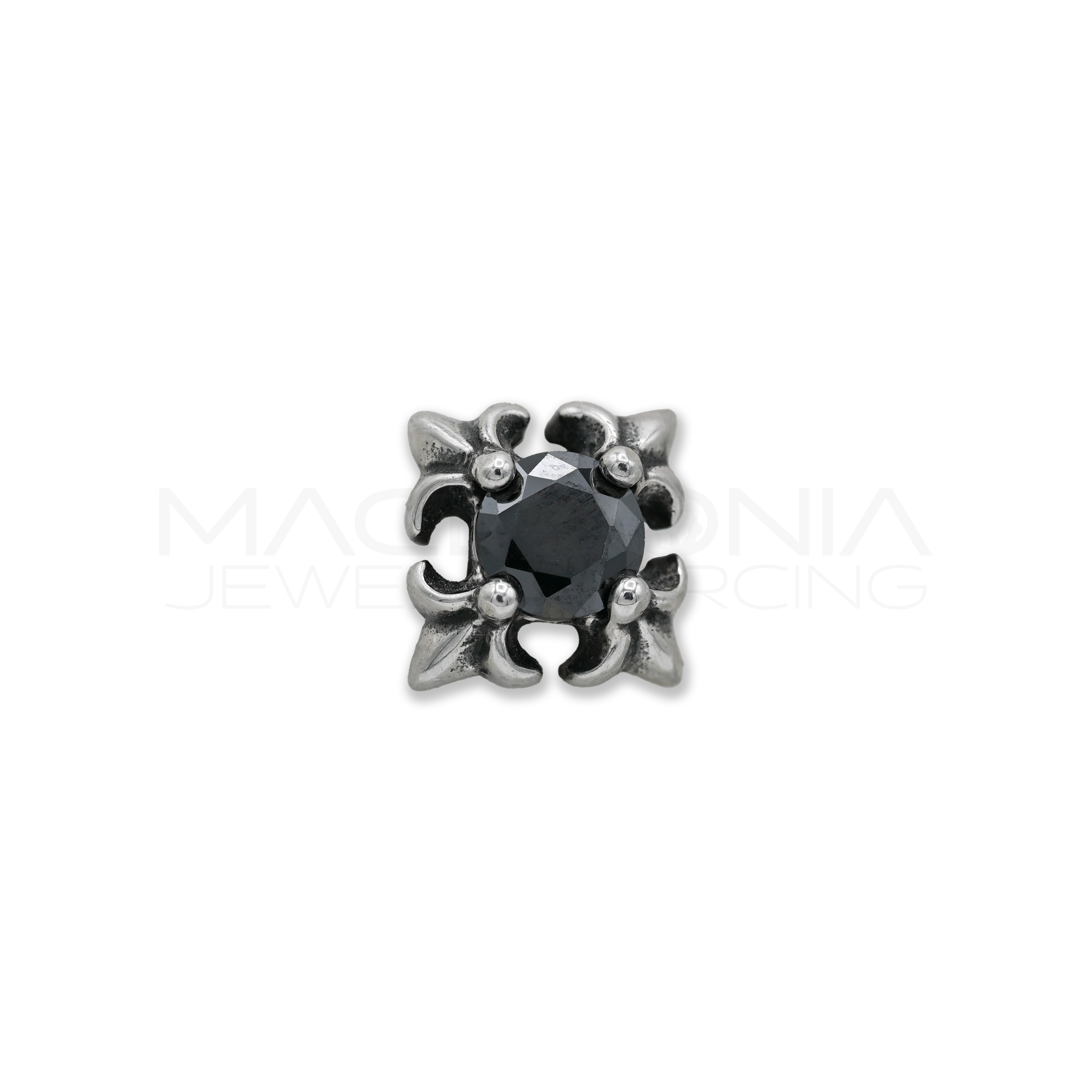ORECCHINO CON ZIRCONE QUADRATO IN ACCAIO CHIRURGICO 316L