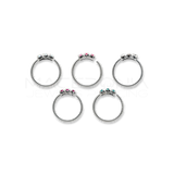 Nostril in Argento 925 con Tre Zirconi Incastonati