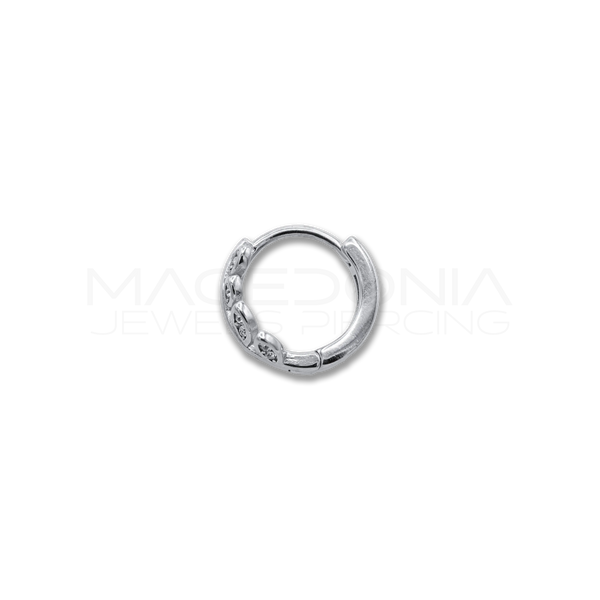 Piercing con rmoscello con chiusura clicker in acciaio chirurgico 316L