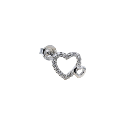 ORECCHINO CON CUORE ZIRCONATO